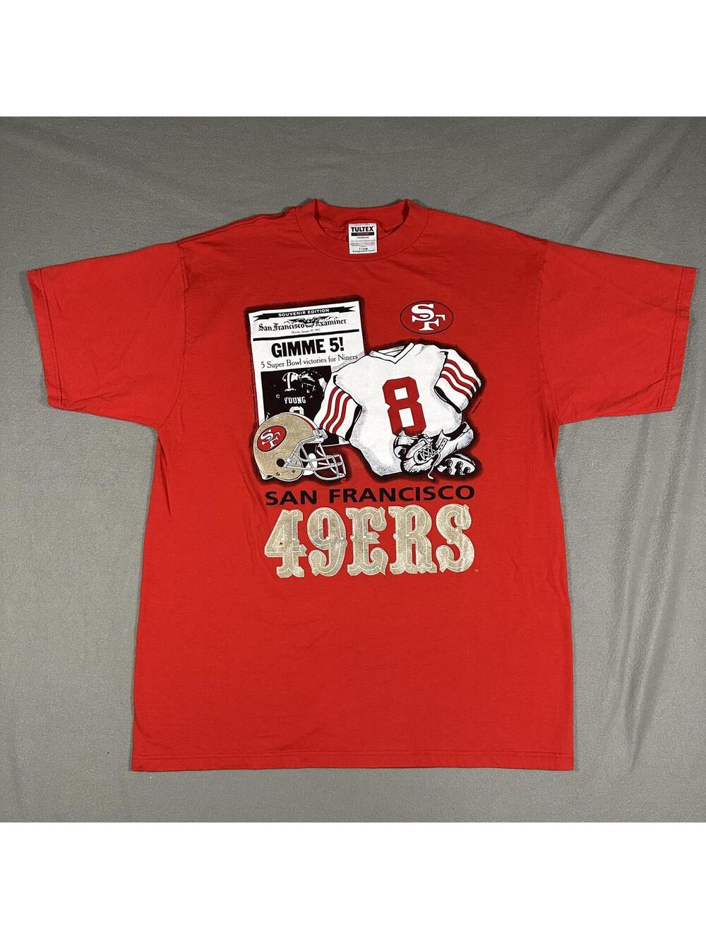 Vintage San Francisco 49ers red XL graphic t-shirt